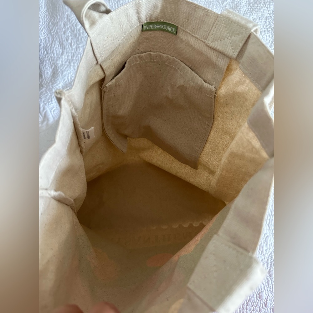 Chrysanthemums Canvas Tote Bag - Cream - Picture 3 of 4